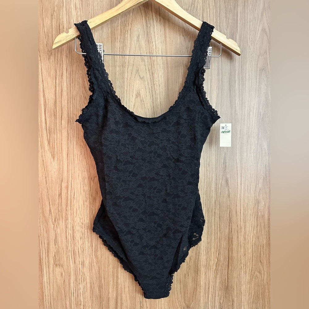 Aerie black lace bodysuit